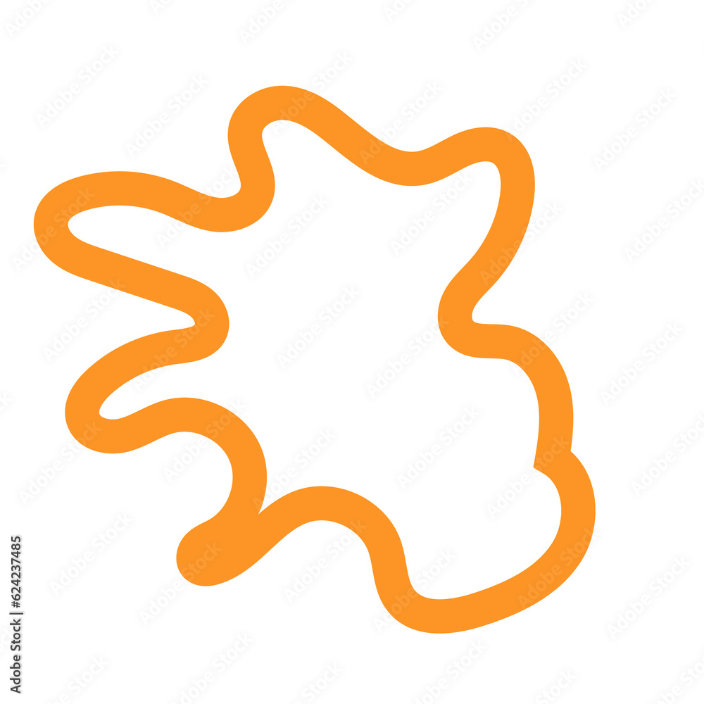 Orange Outline Abstract Shapes Orange Outline Abstract Shapes