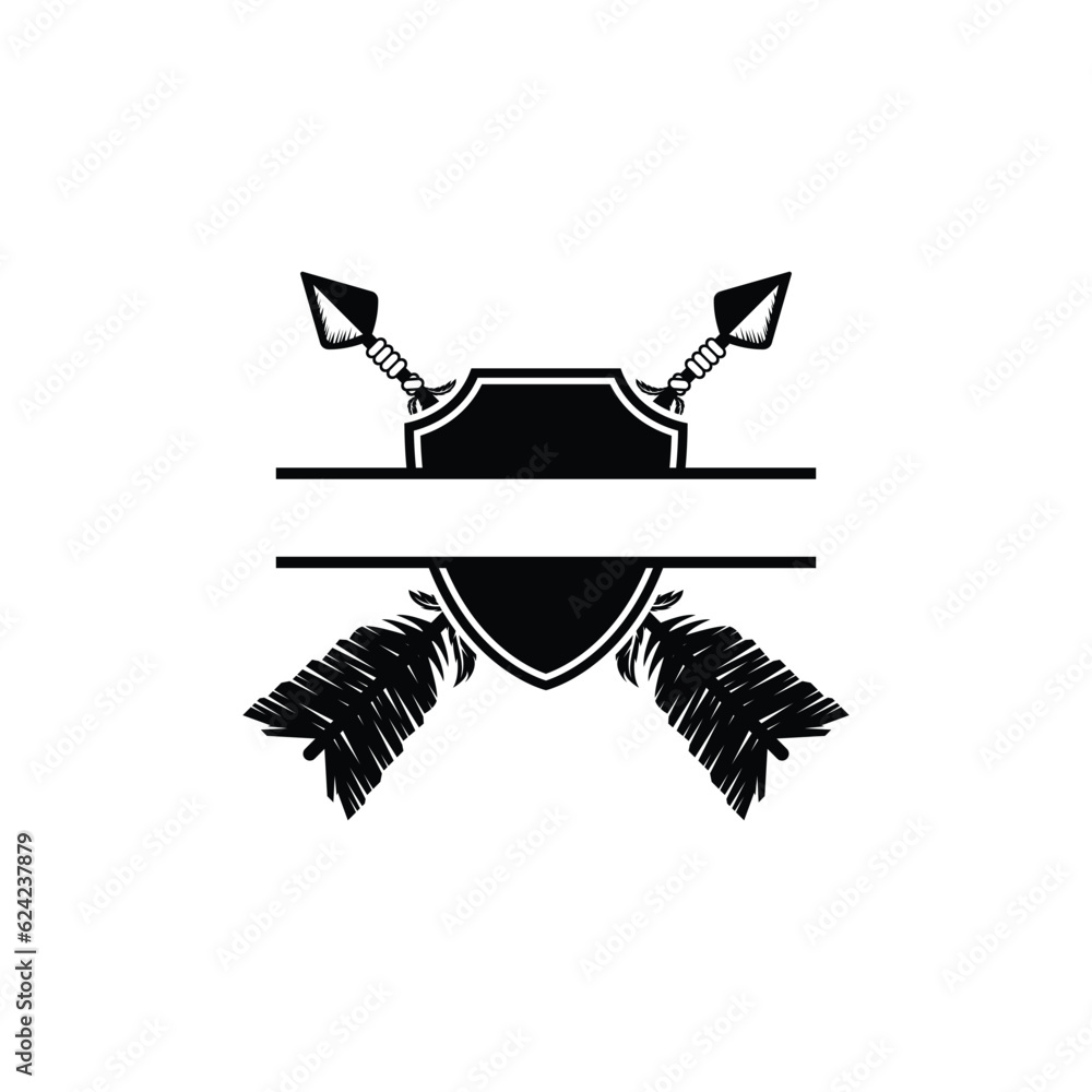 shield with arrows design shield with arrows design