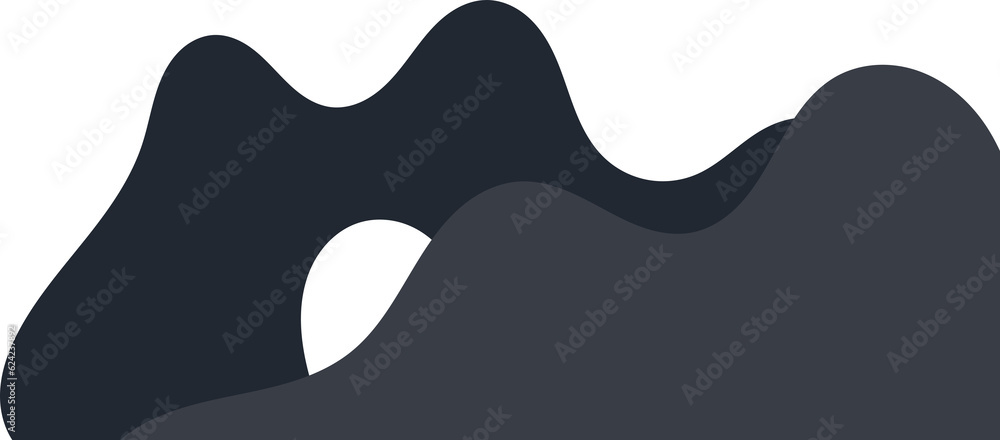 dark wavy corner. fluid corner illustration dark wavy corner. fluid corner illustration