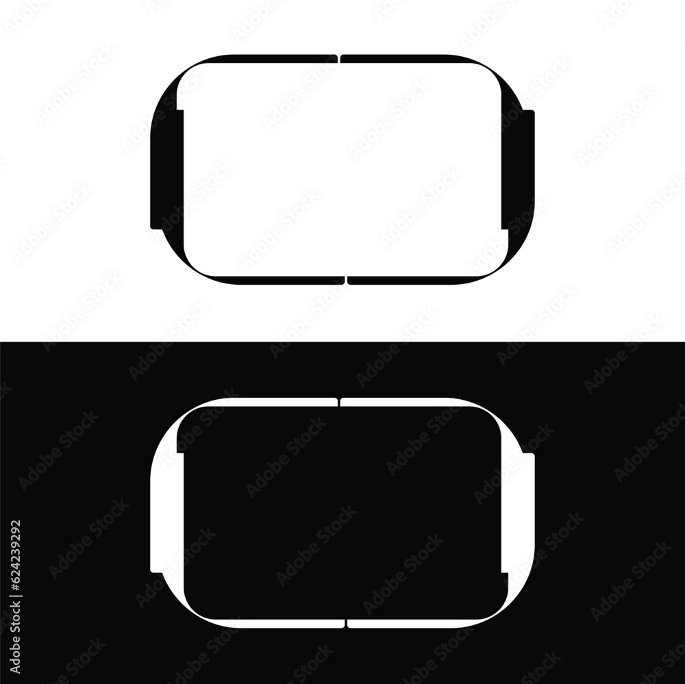 Rectangle vector logo template design Rectangle vector logo template design