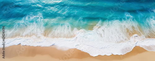 landscape illustration of beach and seashore illustration. Travel concept. Created with Generative AI