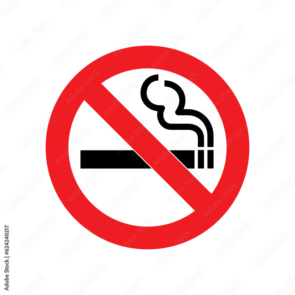 No smoking sign isolated on white background No smoking sign isolated on white background
