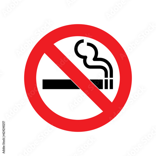 No smoking sign isolated on white background