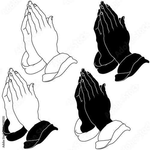 Pastor hands in prayer position