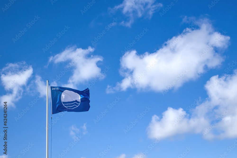 The Blue Flag is an international award for beaches and marinas. The Blue Flag is an international award for beaches and marinas.