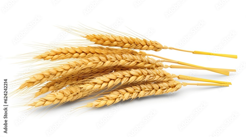 Wheat ears isolated on white background Wheat ears isolated on white background