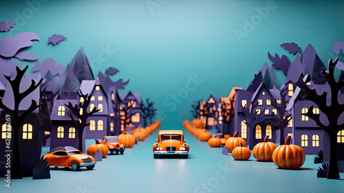 halloween background with pumpkins © ColureME