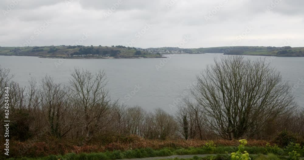 Looking over carrick roads to St Mawes from Pendennis head Looking over carrick roads to St Mawes from Pendennis head