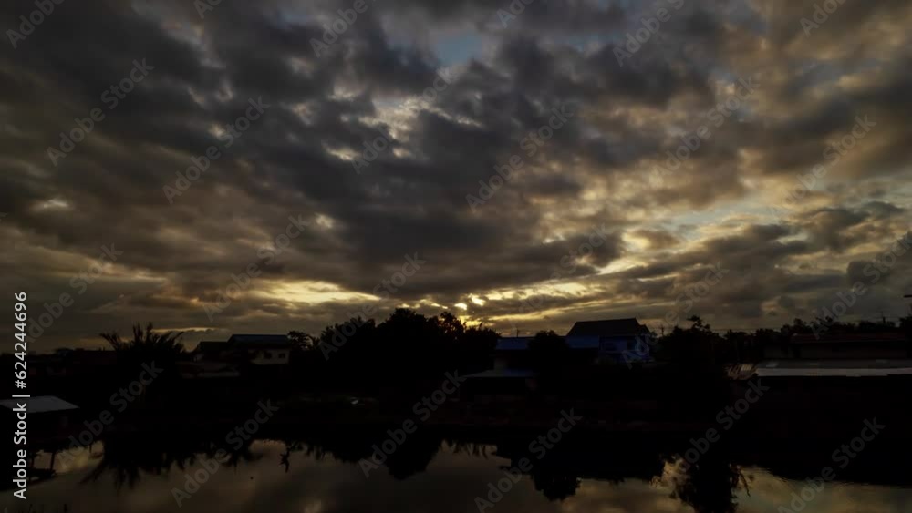 Sunrise time lapse in countryside Sunrise time lapse in countryside