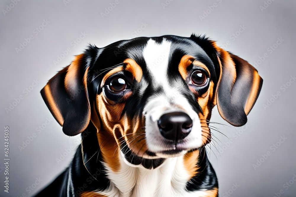 beagle dog portrait generated by AI tool