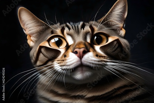 close up portrait of a cat generated by AI tool