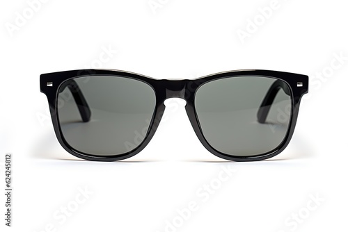 Black classic sunglasses isolated on white with clipping path