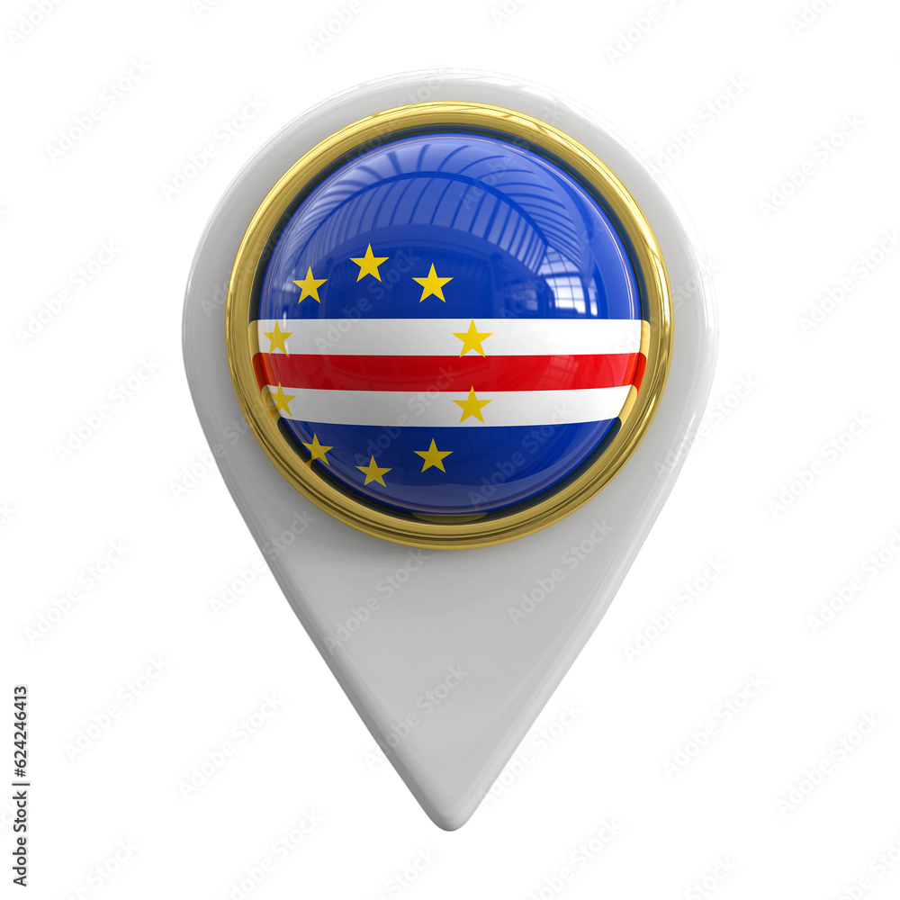 Cape Verde Flag Map Pin