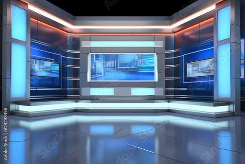 3D Virtual TV Studio News, Backdrop For TV Shows .TV On Wall