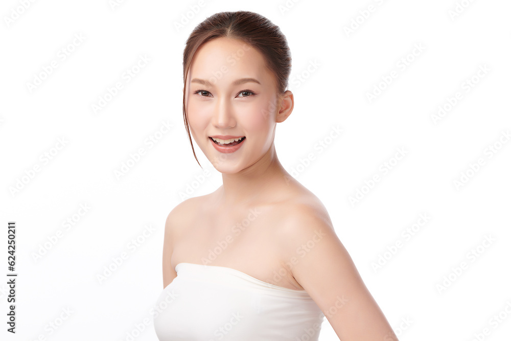 Beautiful young asian woman with clean fresh skin on white background, Face care, Facial treatment, Cosmetology, beauty and spa, Asian women portrait. Beautiful young asian woman with clean fresh skin on white background, Face care, Facial treatment, Cosmetology, beauty and spa, Asian women portrait.