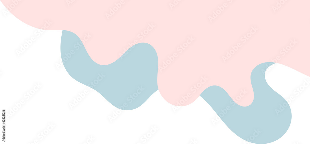 blue pink wavy corner. fluid corner illustration