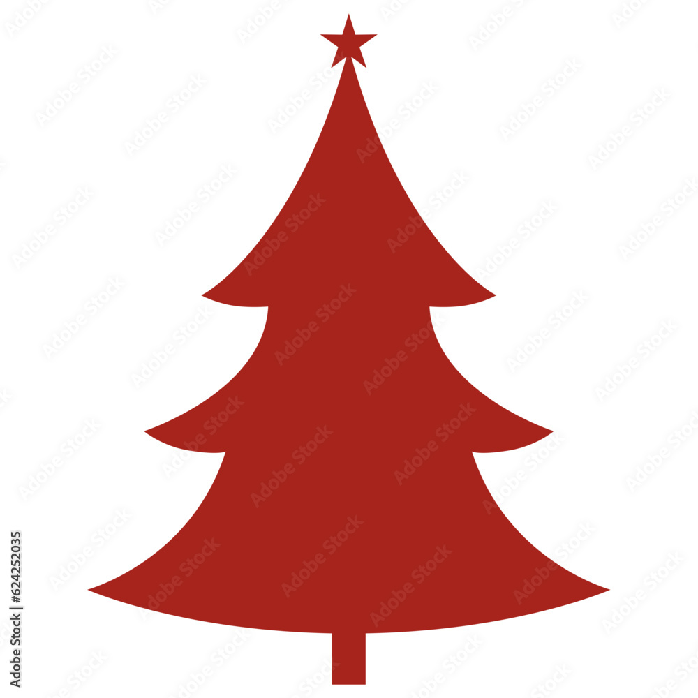 Fototapeta premium Tree Merry Christmas Icon