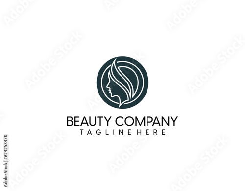 Luxury gradient beauty woman logo and business card design vector template. Logo can be used for icon, brand, identity, spa, feminine, and business company
