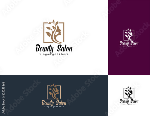 beauty salon logo vector template