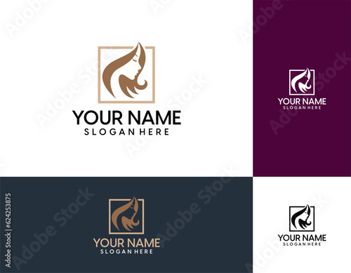 beauty salon logo vector template