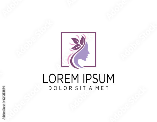 Free Download Beauty Woman Logo design with circle badge - GFXLoad