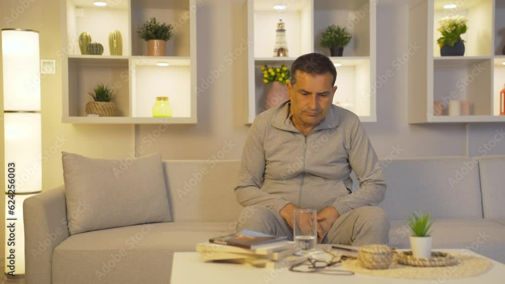 The forgetful man is solving puzzles. The forgetful man is solving puzzles.