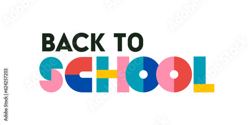 Back to school, geometrical modern style design. Back to school sale, promotion, poster and flyer