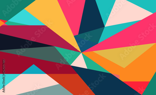 Background from bright triangles. Minimalism  loft  art. SSTK bold. Vector line icon for Business