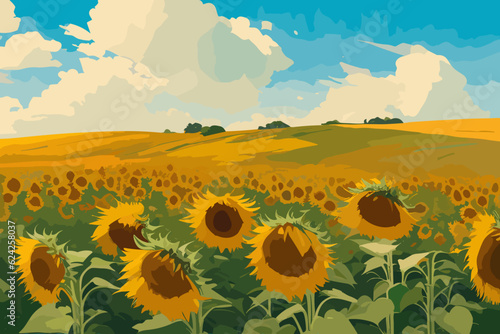 sunflower field in region country