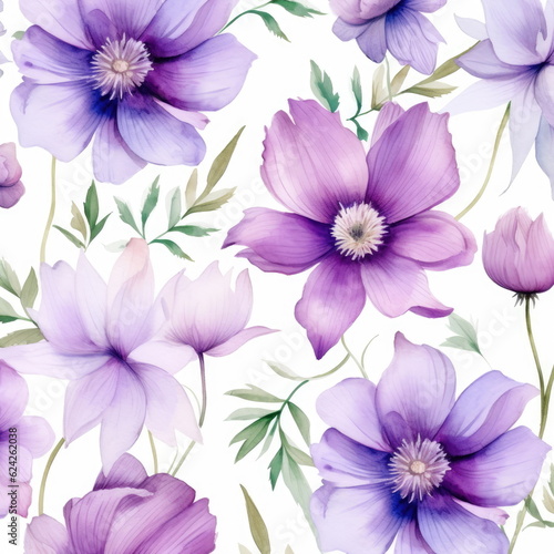 purple flowers watercolor seamless patterns  watercolor picture of flowers  floral