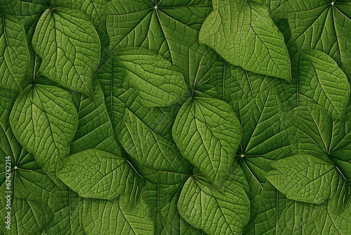 textile repeat pattern of green leaf