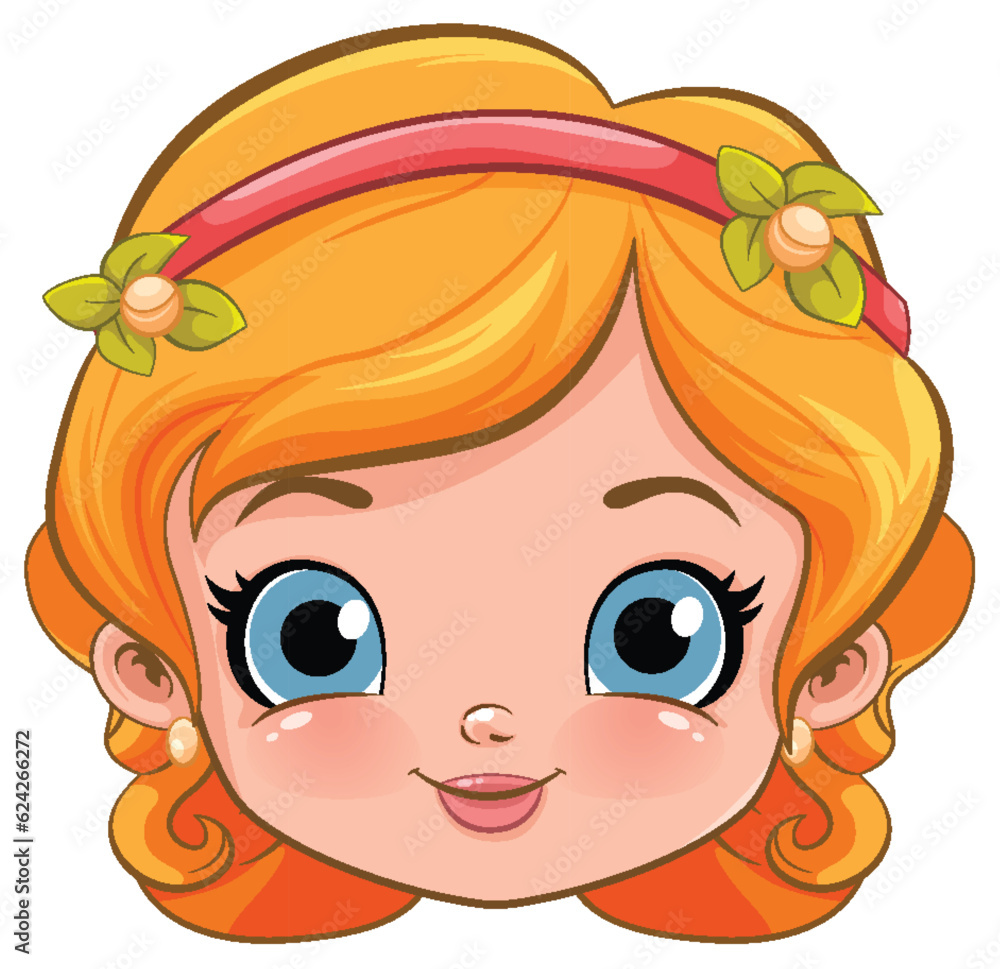 Beautiful woman face cartoon Beautiful woman face cartoon