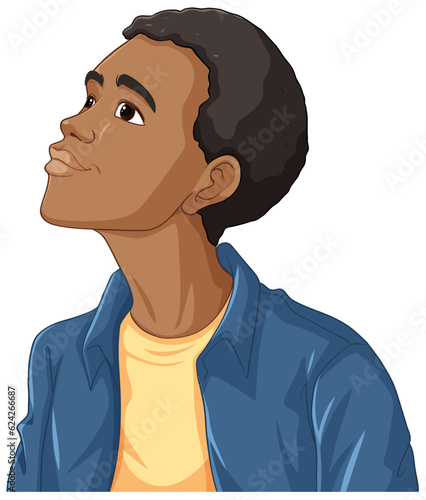 African man cartoon character