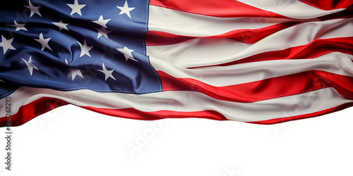 Fototapeta American flag on a transparent background