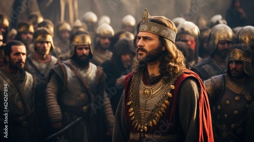 Photo Biblical King David in the battlefield