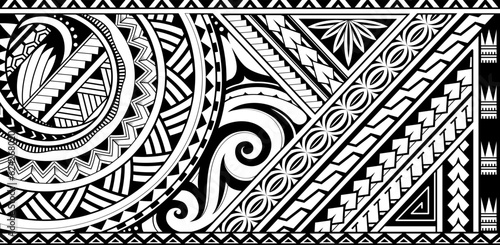 Armband tattoo in tribal Polynesian style