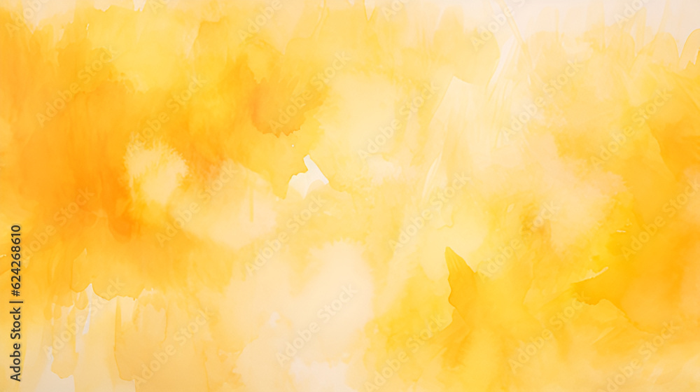 yellow abstract watercolor hand painted background image | Generative AI yellow abstract watercolor hand painted background image | Generative AI