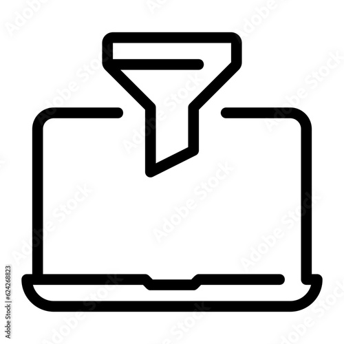 content curation line icon