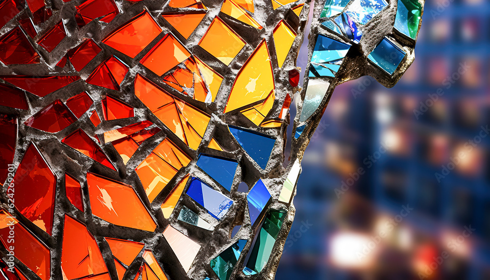 Shattered Elegance: Captivating Texture or Background of Broken Glass Crystals, Reflecting Fragmented Beauty created with Generative AI technology Shattered Elegance: Captivating Texture or Background of Broken Glass Crystals, Reflecting Fragmented Beauty created with Generative AI technology