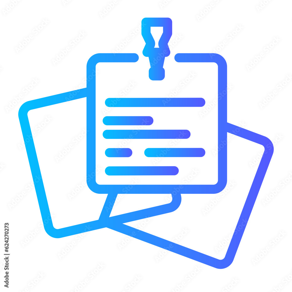 Post it line icon Post it line icon