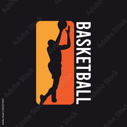 vector icon basketball. Sport typography, t-shirt graphics, poster, banner, flyer, print and postcard