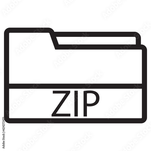 zip file icon vector