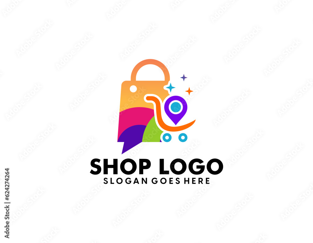 Online Shop Logo Template Design Vector Online Shop Logo Template Design Vector