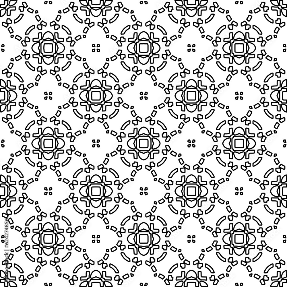 Abstract background with figures from lines. black and white pattern for web page, textures, card, poster, fabric, textile. Monochrome graphic repeating design. Abstract background with figures from lines. black and white pattern for web page, textures, card, poster, fabric, textile. Monochrome graphic repeating design.