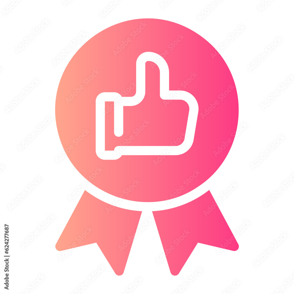 Fototapeta premium quality assurance gradient icon