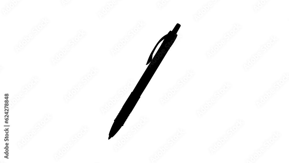 Retractable Gel Ink Pen silhouette Retractable Gel Ink Pen silhouette
