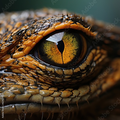 close up reptilian eye, gen...