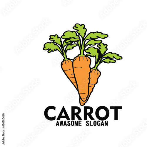 Design logo icon mascot character carrot