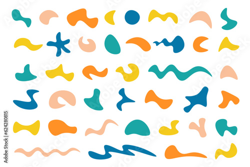 colorful fluid abstract shapes collection