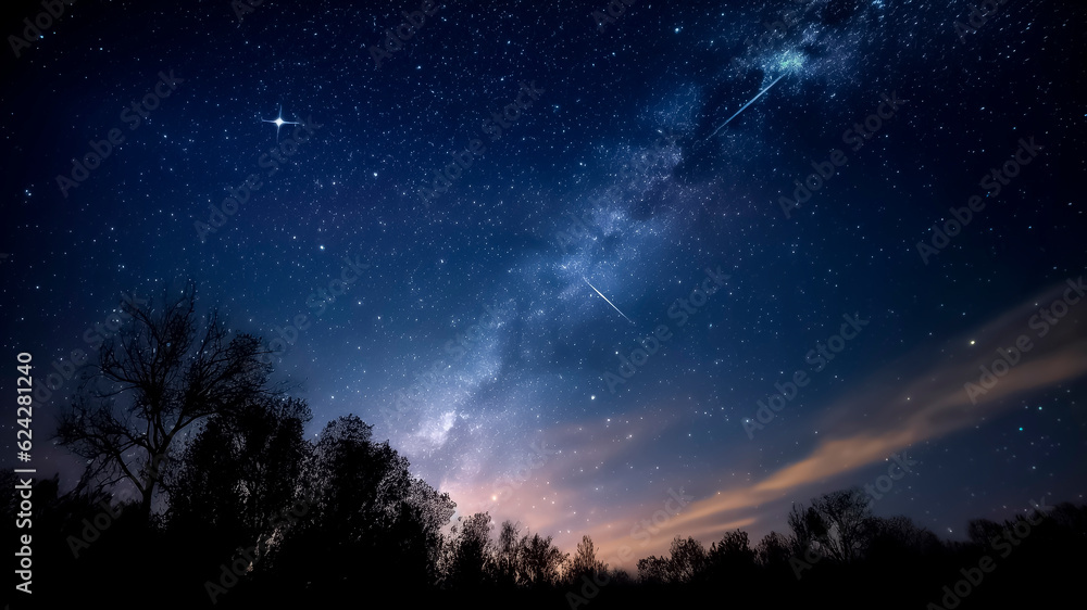 A mesmerizing night sky with millions of stars sparkling in the darkness.